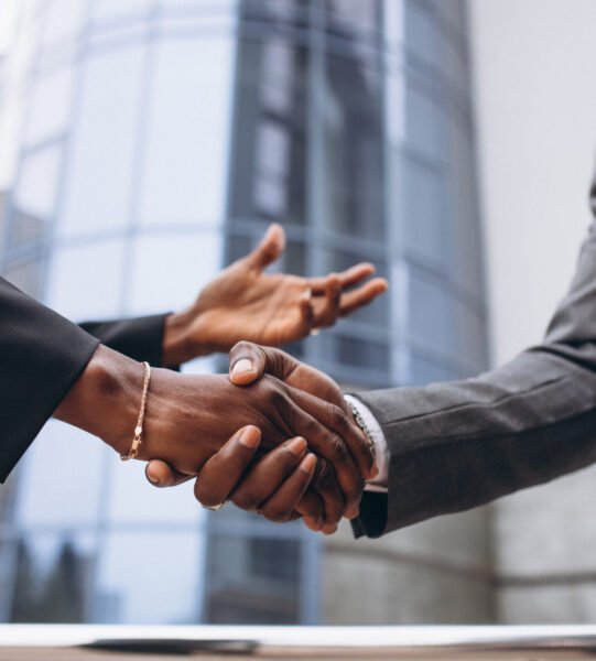African business male people shaking hands African business male people shaking hands