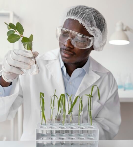 chercheur-plan-moyen-tenant-une-plante chercheur-plan-moyen-tenant-une-plante